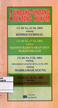 Image of 4 Undang-undang Tentang Hukum