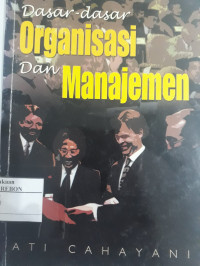 Image of Dasar-dasar Organisasi dan Manajemen