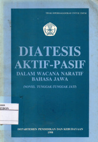 Image of Diatesis Aktif-Pasif Dalam Wacana Naratif Bahasa Jawa