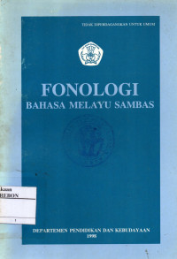 Image of Fonologi Bahasa Melayu Sambas