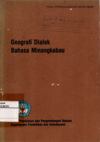 Image of Geografi Dialek Bahasa Minangkabau