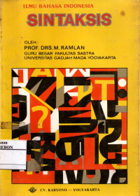 Image of Ilmu Bahasa Indonesia: Sintaksis