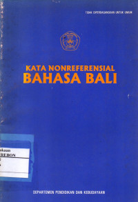 Image of Kata Nonreferensial Bahasa Bali