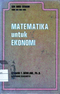 Image of Matematika Untuk Ekonomi