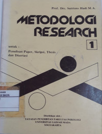 Image of Metodologi Research