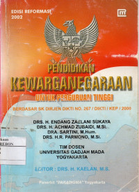 Image of Pendidikan Kewarganegaraan Untuk Perguruan Tinggi