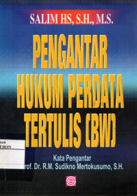 Image of Pengantar Hukum Perdata Tertulis (BW)