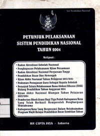 Image of Petunjuk Pelaksanaan Sistem Pendidikan Nasional Tahun 2004