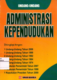 Image of Undang-Undang Adminstrasi Kependudukan