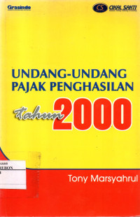 Image of Undang-Undang Pajak Penghasilan Tahun 2000