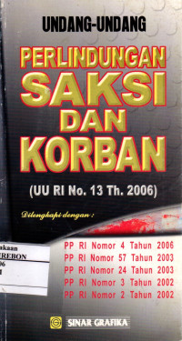Image of Undang-undang Perlindungan Saksi dan Korban