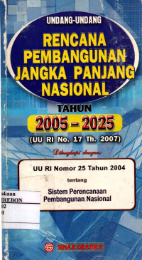 Image of Undang-undang Rencana Pembangunan Jangka Panjang Nasional